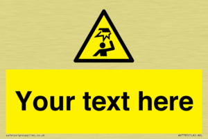 Custom warning overhead obstacle